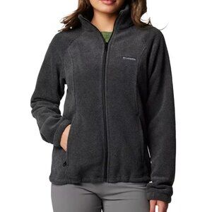 Columbia Fleece Jacket Small Black Casual Cozy Outdoors Performance Wear
